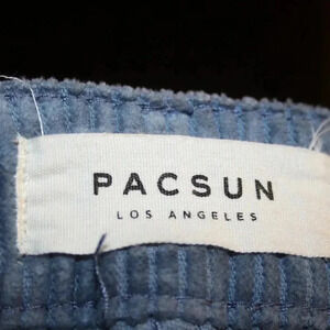 Pac Sun Mom Jeans in Blue Corduroy